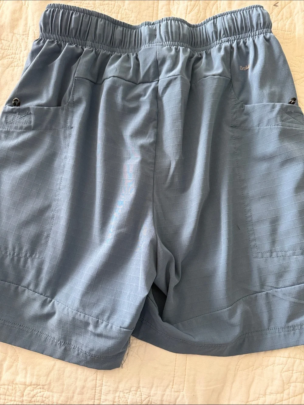 Athletic Works Men's Dual-Pair Drawstring Shorts in Blue and Black